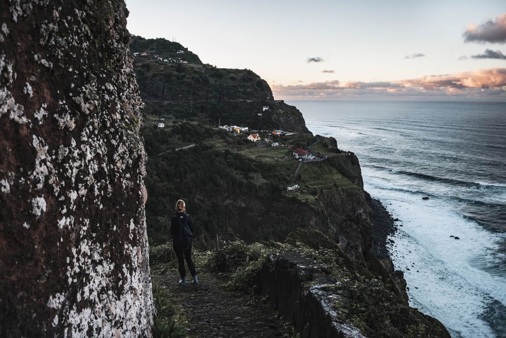 A coastal path above the Atlantic in Madeira